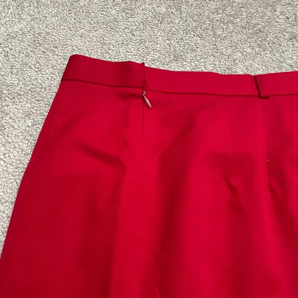 Talbots Vintage Y2K 90's Wool Pencil Straight Skirt Womens 18 Red Lined NWT New